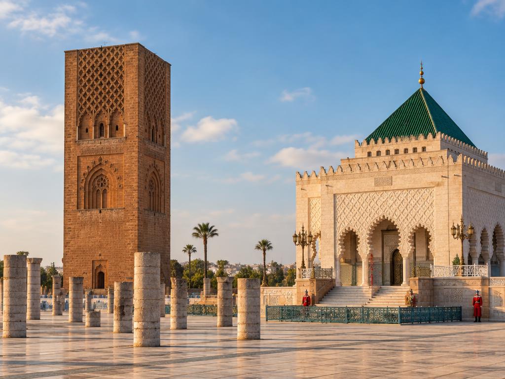 Torre Hassan e Mausoléu de Mohammed V em Rabat
